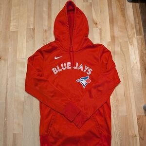 Nike Canada Day Red Blue Jays Pullover Hoodie with Team Logo
